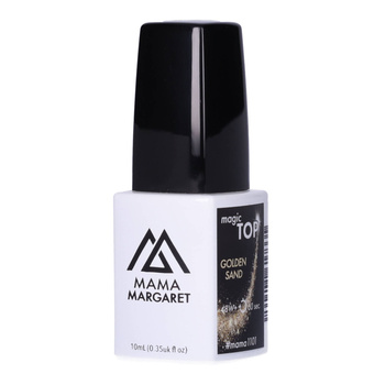 #mama1101 MAGIC TOP GOLDEN SAND brokatowy top coat hybrydowy 10 ml