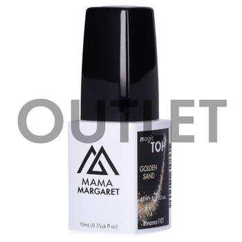 #mama1101_OUTLET MAGIC TOP GOLDEN SAND brokatowy top coat hybrydowy 10 ml